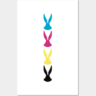 CMYK Rabbit Posters and Art